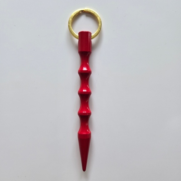 Gray Pom-Pom, Red Floral Letter “A” & Red Spike Keychains(3 Set) 🌺(2 for $10) - Picture 7 of 17